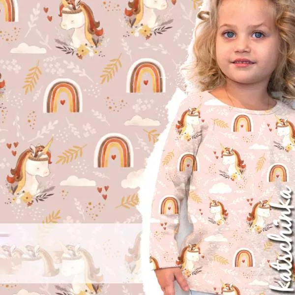 Bio Sommersweat #Rainbow Unicorn - Kopie